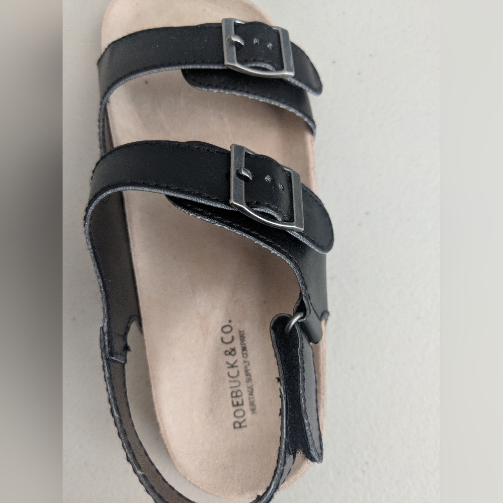 Kids Unisex Black Sandals Comfort Outfoors Summer Beach Birkenstock Style - Picture 6 of 9